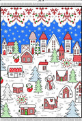 Whimsical Winter Village Snowfolk Rug