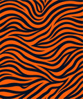Bold Orange Black Zebra Stripe Rug