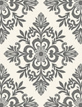Classic Gray Damask Medallion Rug