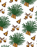 Golden Bells Green Foliage Repeat Rug