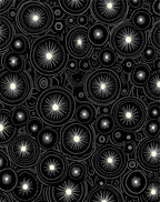 Midnight Sunburst Mandala Collection Rug