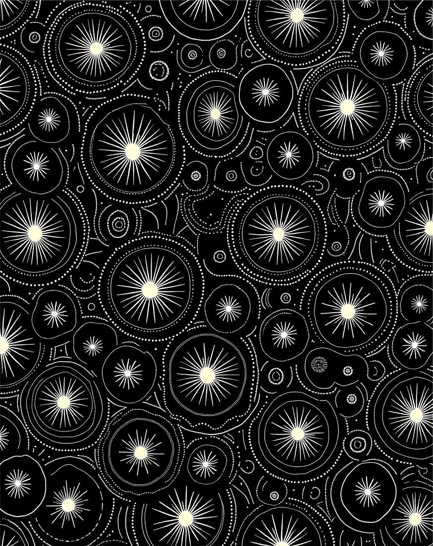 Midnight Sunburst Mandala Collection Rug