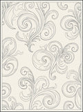 Off-white Scrollwork Nature Line Art Rug