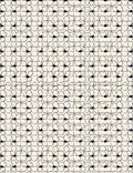 Black Outline Floral Repeating Pattern Rug