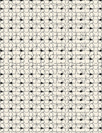 Black Outline Floral Repeating Pattern Rug