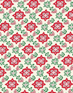 Traditional Red Green Holly Blossom Rug