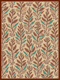 Earthy Tone Floral Vine Arabesque Rug