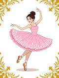 Pink Ballerina Lace Trim Swirls Rug