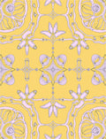 Surreal Floral Yellow Swirl Rug