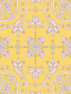 Surreal Floral Yellow Swirl Rug