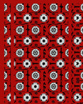 Bold Red Floral Medallion Repeat Rug