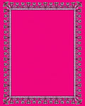 Vibrant Pink Floral Bordered Rug
