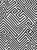 Black White Geometric Labyrinth Rug