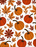 Autumn Pumpkin Maple Leaf Collage Rug