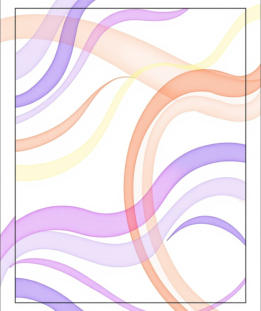 Pastel Swirl Ribbon Abstract Rug