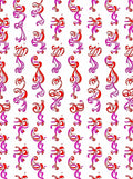 Ornate Red Pink Abstract Shape Rug