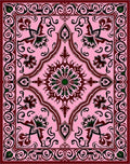 Crimson Vine Garden Blooms Rug
