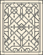 Ornate Beige Geometric Intertwined Rug