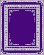 Deep Violet Ornate Border Area Rug