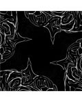 Black White Abstract Swirl Rug