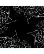 Black White Abstract Swirl Rug