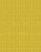Golden Yellow Geometric Circuit Rug