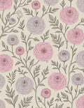 Soft Pink Orchid Floral Branches Rug