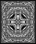 Bold Black and White Abstract Floral Rug