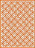Orange Diamond Lattice Organic Shapes Rug