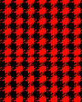Bold Red Houndstooth Checkered Rug