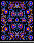 Bold Blue Sunburst Mandala Rug