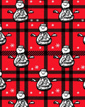 Red Buffalo Plaid Snowman Snowflakes Rug