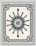 Black Minimalist Starburst Compass Rug