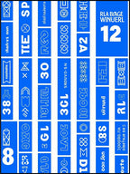 Retro Blue White Vertical Stripes Rug