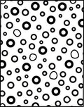Black and White Scattered Rings Rug