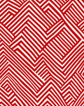 Crimson Geometric Interlocking Stripes Rug