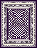 Deep Purple Geometric Maze Rectangle Rug