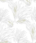 Neutral Feathered Palm Frond Rug