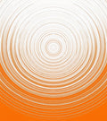 Bright Orange Concentric Ripple Rug