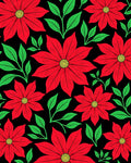 Radiant Red Bloom Garden Rug