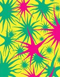 Vibrant Yellow Spiky Burst Rug