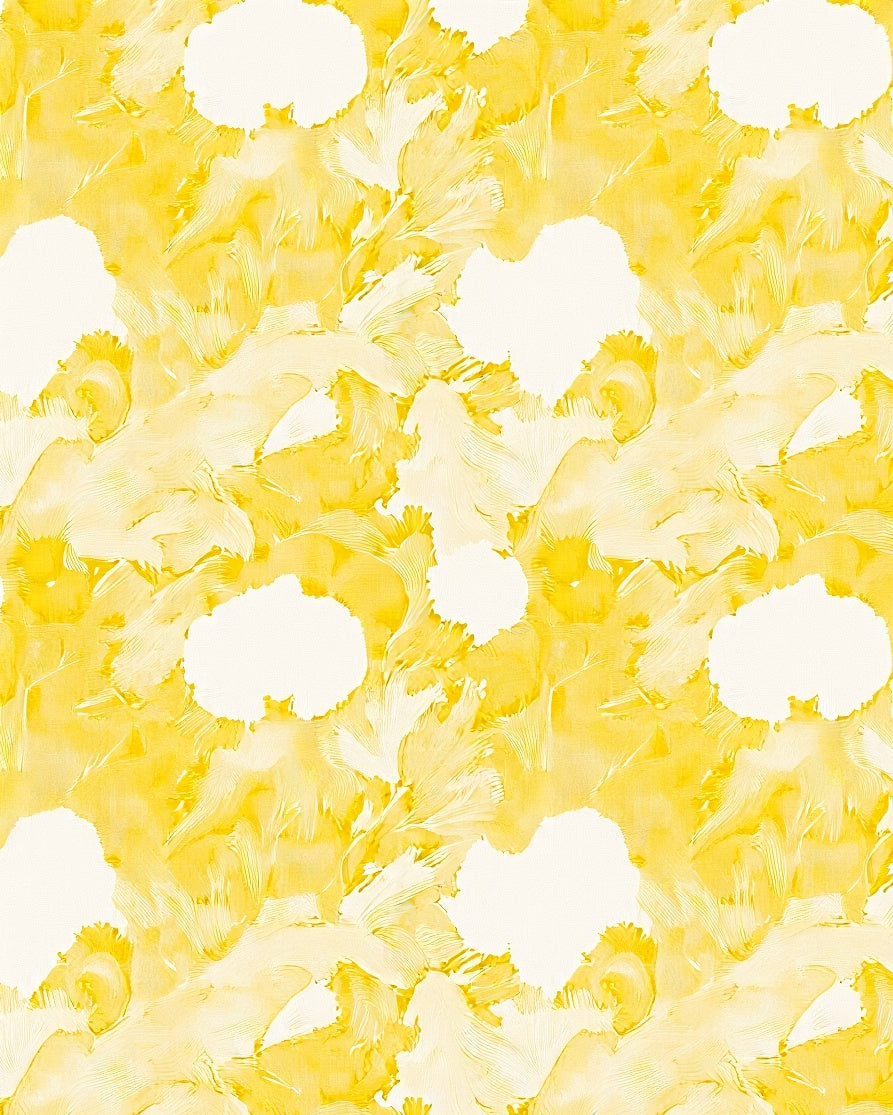 Bright Yellow Watercolor Blossom Rug