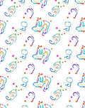 Colorful Abstract Whimsical Stars Scooter Rug