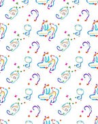 Colorful Abstract Whimsical Stars Scooter Rug