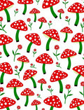 Red White Spotted Mushroom Garden Rug