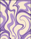 Lavender Cream Swirl Fluid Rug