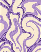 Lavender Cream Swirl Fluid Rug