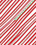 Red Green White Striped Swirl Rug