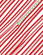Red Green White Striped Swirl Rug
