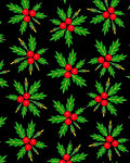 Festive red berry holly sprigs Rug